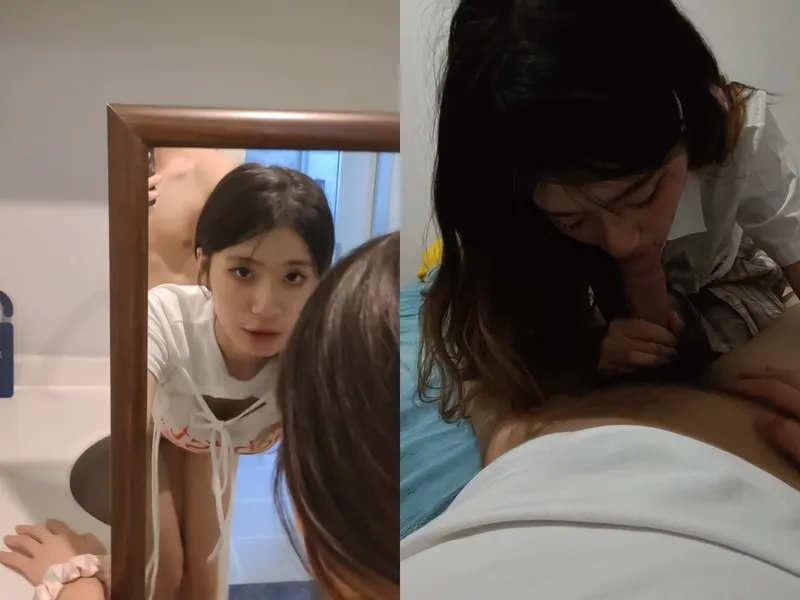 Chị thiên thần doggy style trước gương siêu sướng